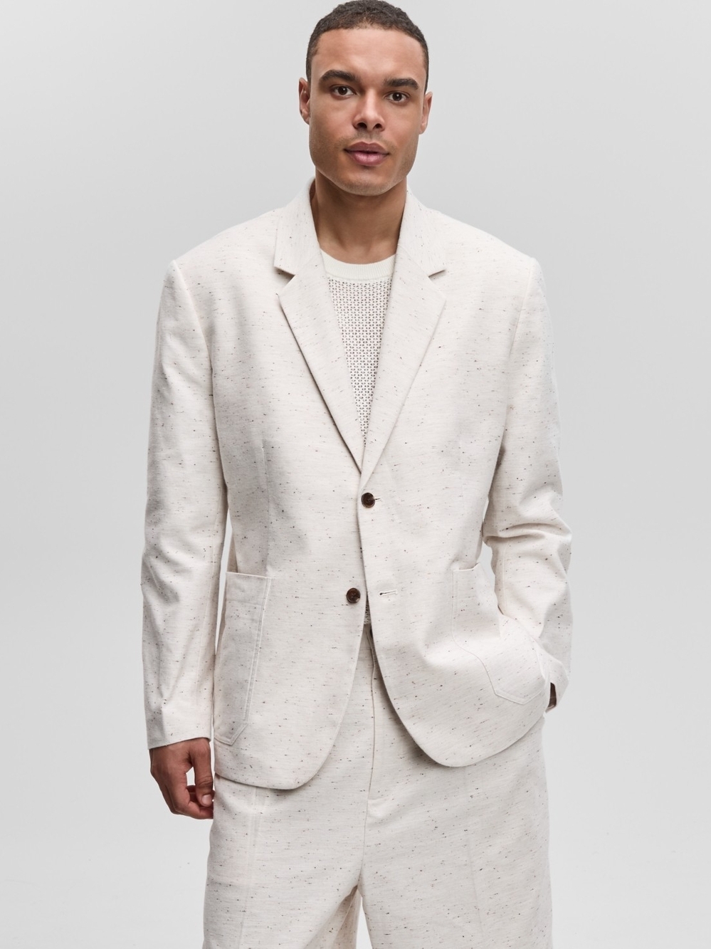 Mode of One Men's Relaxed-Fit Speckled Textured Blazer, Exclusively at Macy's